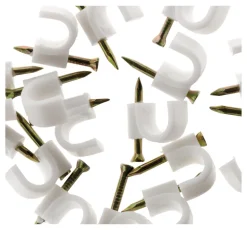 20 attaches plastiques Ø7mm blanc