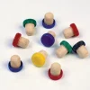 10 Bouchons liège tête plastique