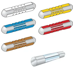 9 Fusibles Steatites assortis + 1 fusible autoradio