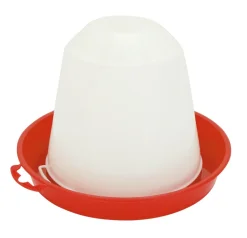 Abreuvoir en plastique blanc/rouge 1,5L