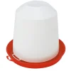 Abreuvoir en plastique blanc/rouge 5L
