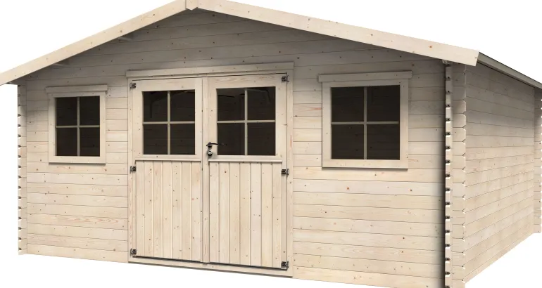 Abri Avelin en madriers de 34mm 4,80x4,80m
