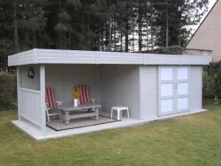 Abri de jardin en bois blanc Arhus 7,96 m²