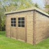 Abri de jardin en bois blanc Brest 8,88 m²