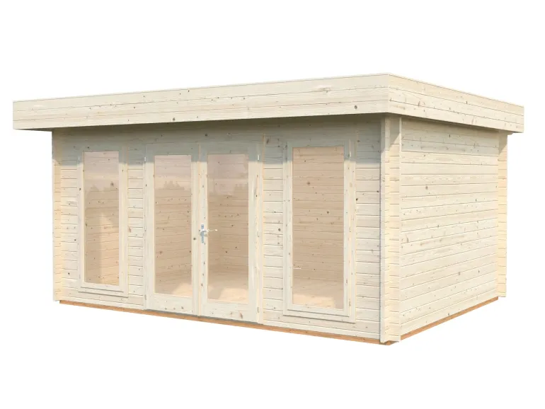 Abri de jardin en bois blanc Bret 14,80 m²