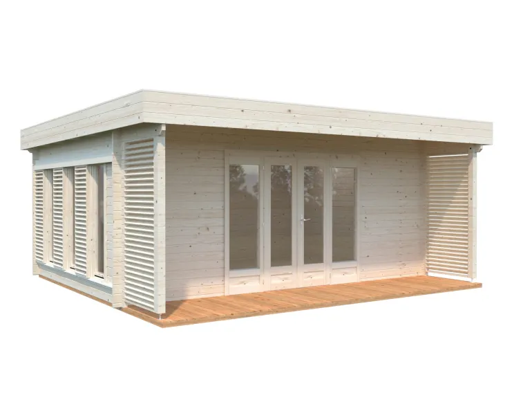 Abri de jardin en bois blanc Caroline 20,20 m²