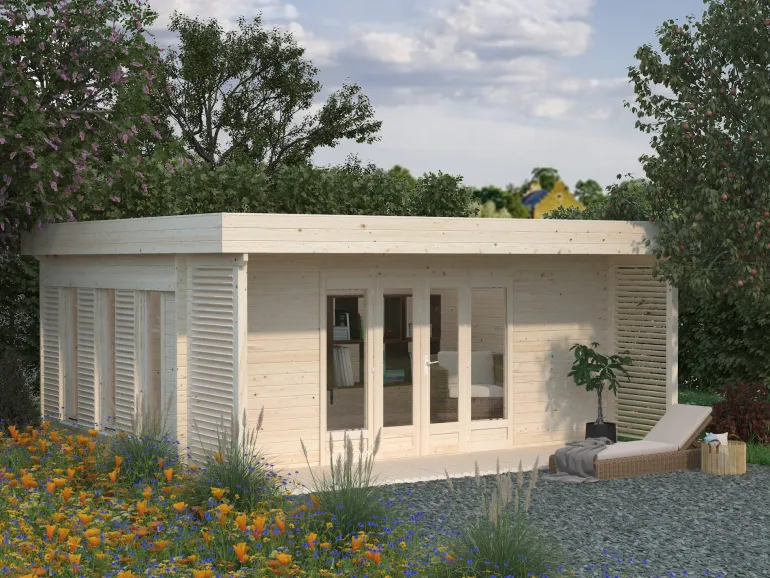 Abri de jardin en bois blanc Caroline 20,20 m²