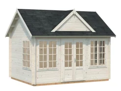 Abri de jardin en bois blanc Claudia 11,50 m²