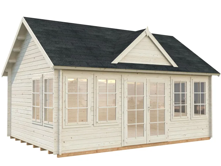 Abri de jardin en bois blanc Claudia 19,40 m²