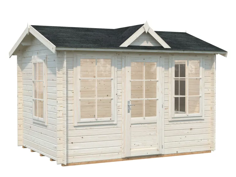 Abri de jardin en bois blanc Claudia 7,40 m²