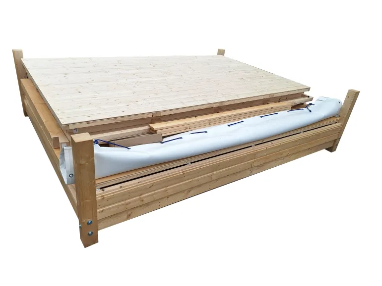 Abri de jardin en bois blanc Folding kiosk 6,20 m²