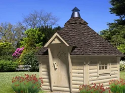 Abri de jardin en bois blanc Grill finlandais eva 8,70 m²