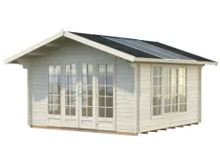 Abri de jardin en bois blanc Irene 13,90 m²
