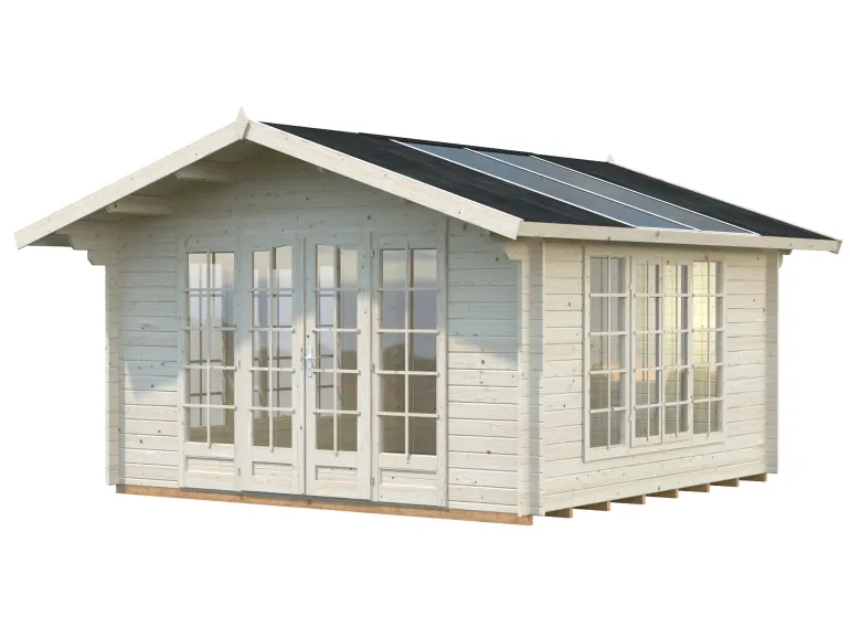 Abri de jardin en bois blanc Irene 13,90 m²