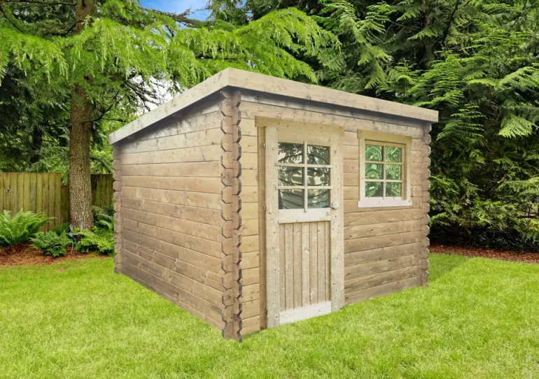 Abri de jardin en bois blanc Nevers 5,66 m²