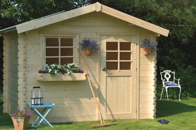 Abri de jardin en bois blanc Sologne 8,90 m²