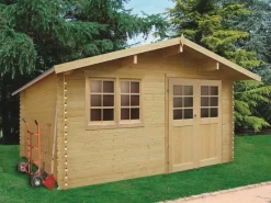Abri de jardin en bois blanc Visp 16,22 m²