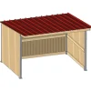Abri prairie simple pente 3,18x4,18 m clin/bac acier gris