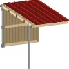 Abri prairie simple pente 2,20x4,18 m clin/bac acier bdx
