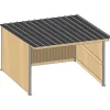 Abri prairie simple pente 4,18x4,18 m clin/bac acier gris