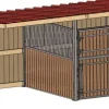 Abri prairie simple pente 4,18x3,18 m clin/bac acier gris