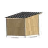 Abri prairie simple pente 3,18x3,18 m clin/bac acier gris