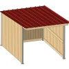Abri prairie simple pente 4,18x3,18 m clin/bac acier bdx