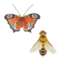 Accroche pour pots abeille et papillon