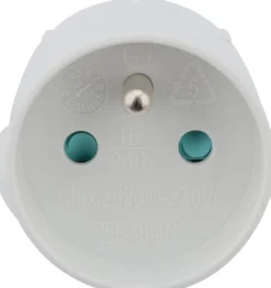 Adaptateur France-Royaume Uni Blanc 13A 250V ZENITECH