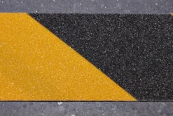 Adhésif de signalisation rugueux jaune/noir 5m x 50mm