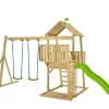 Aire de jeux bois Kingswood Tour toboggan balançoire TP TOYS