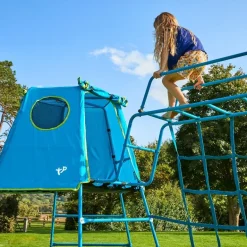 Aire de jeux métal Explorer Tour filet et pont TP TOYS