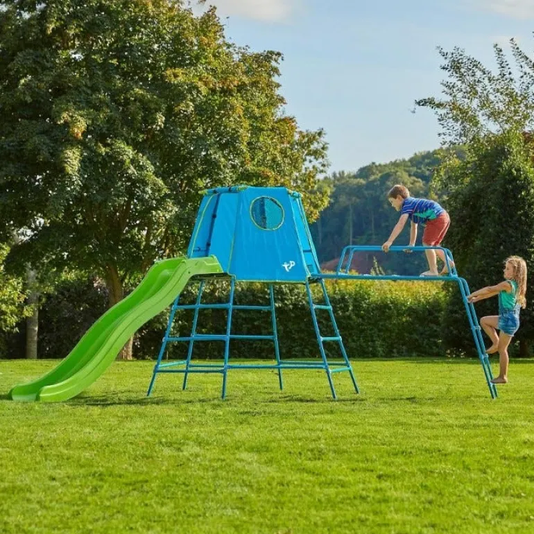 Aire de jeux métal Explorer Tour toboggan et pont TP TOYS