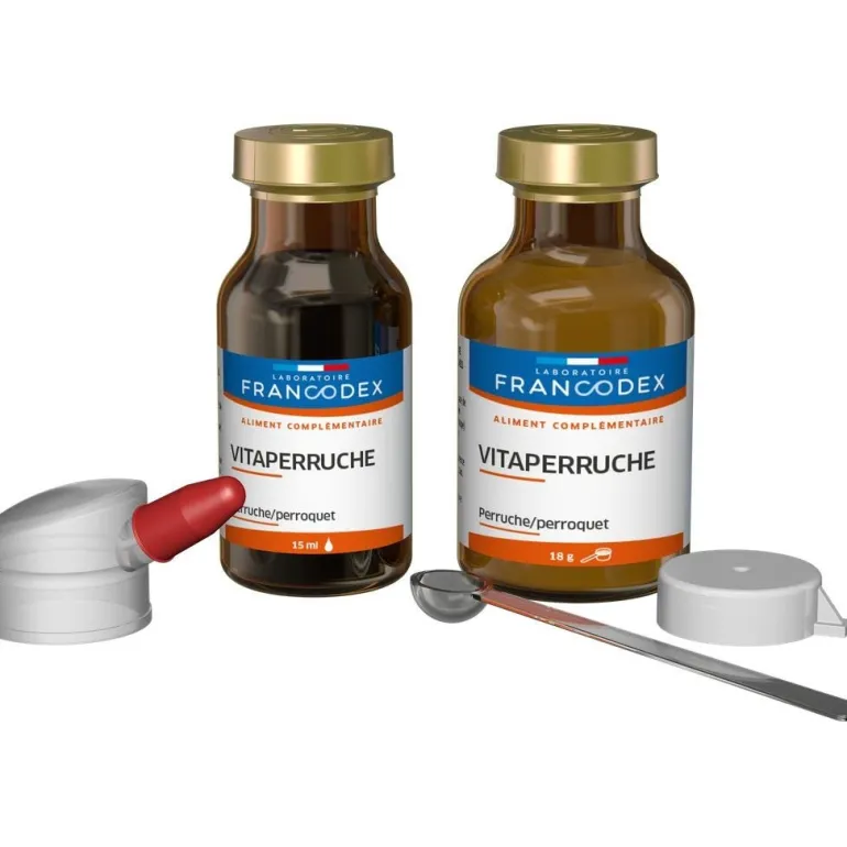 Aliment complémentaire vitamines Vitaperruche 18g + 15ml