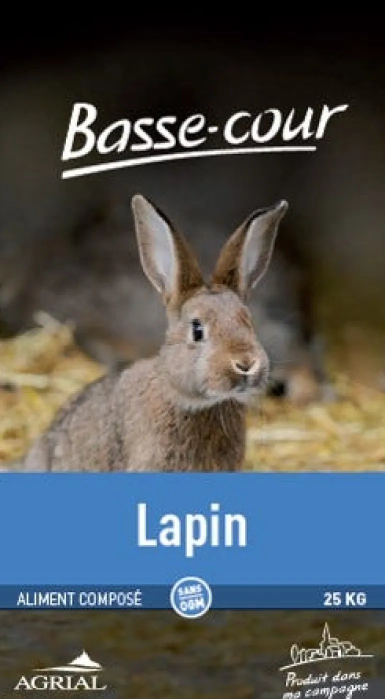 Aliment composé en granulés pour lapin 25kg