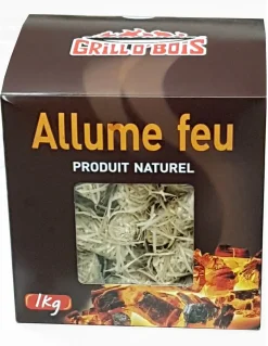 Allume-feu laine de bois boîte de 1 kg