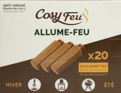 Allume-feu 2 en 1 100% naturel (x20)