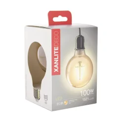 Ampoule filament LED déco G95 E27 1521lm 1800k blanc chaud