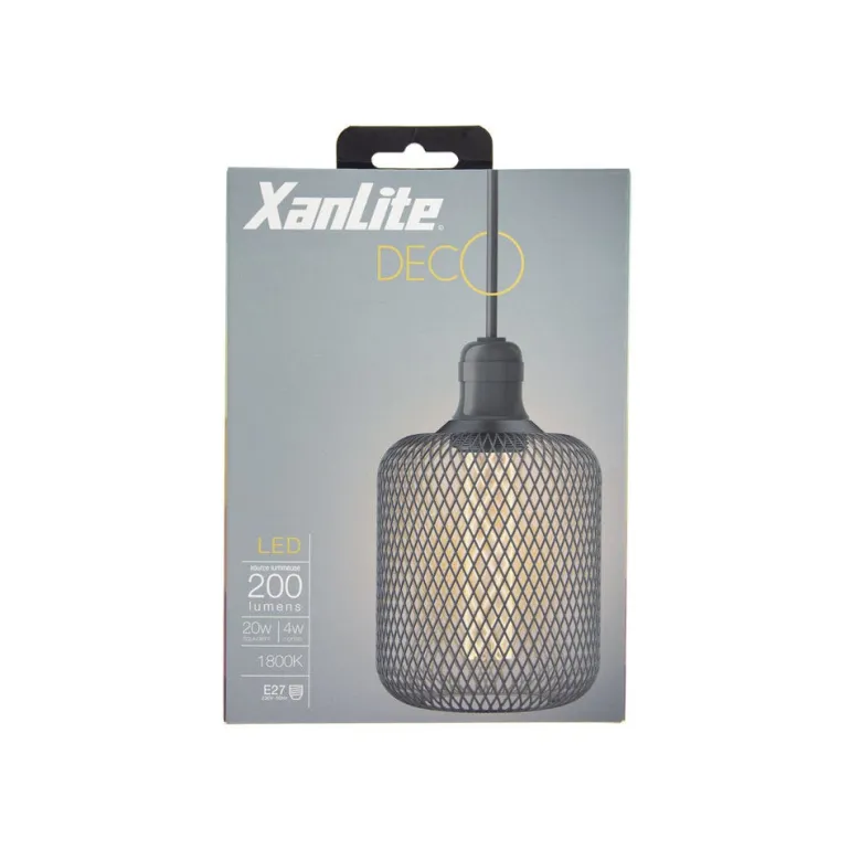 Ampoule filament LED déco E27 150lm 4W 1800k blanc chaud