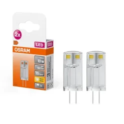 Ampoule LED Capsule clair 0,9W=10 G4 chaud OSRAM x2