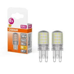 Ampoule LED Capsule clair 4,2W=40 G9 chaud OSRAM x2