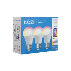Ampoule LED connectée Kozii A60 E27 806lm 9W RVB x3