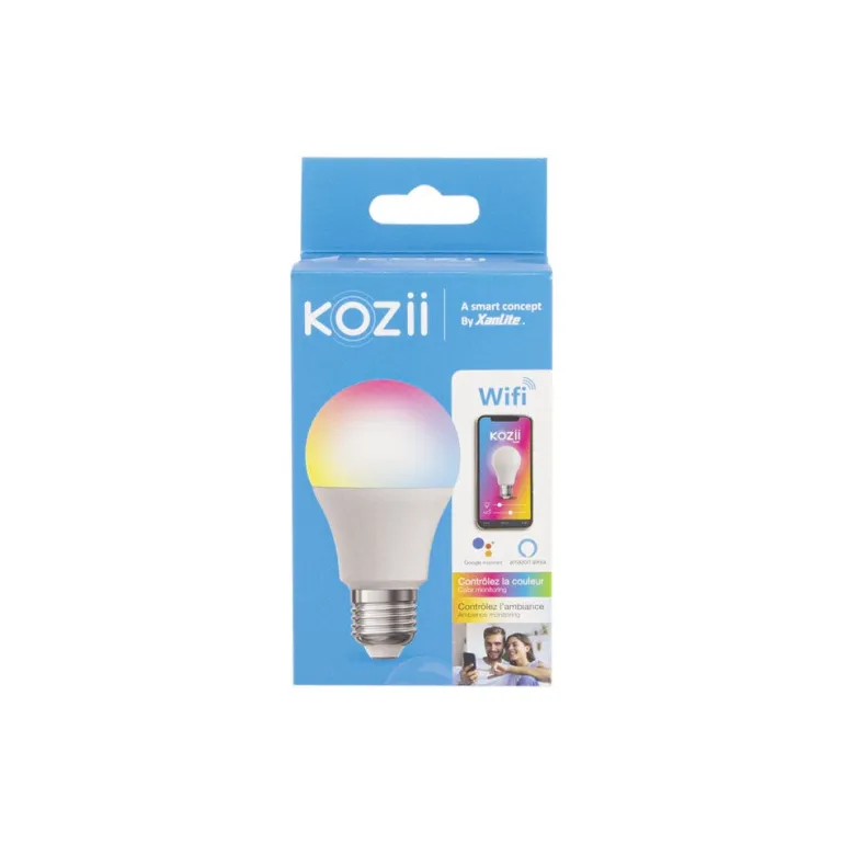 Ampoule LED connectée Kozii A60 E27 806lm 9W RVB