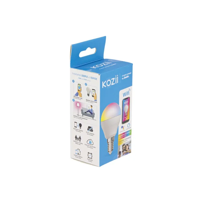 Ampoule LED connectée Kozii E14 400lm 6W RVB