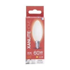 Ampoule LED flamme E14 806lm 6,5W 4000k blanc neutre