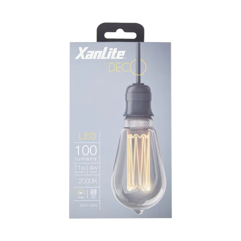 Ampoule LED ST64 hologramme E27 100lm 4W 1800k blanc chaud