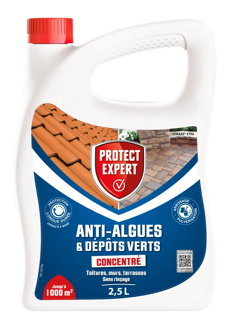 Anti-algues, lichens et dépôts verts concentré 2,5L