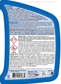 Anti-algues et dépôts verts concentré 1L PROTECT EXPERT