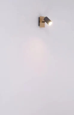 Applique extérieure pivotante en aluminium noir GU10
