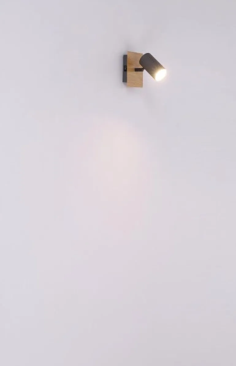 Applique extérieure pivotante en aluminium noir GU10
